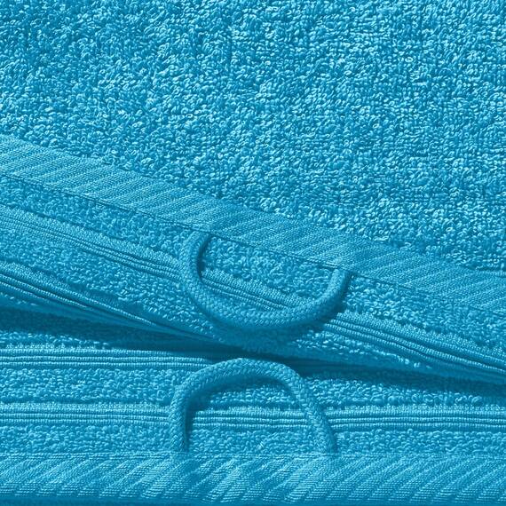 Erwin Müller Handtuch Heidelberg 100% Baumwolle türkis Größe 50x100 cm - saugstark, gut trocknend, kompakt, leichte Qualität - ideal für Sport, Strand, Reisen (weitere Farben)
