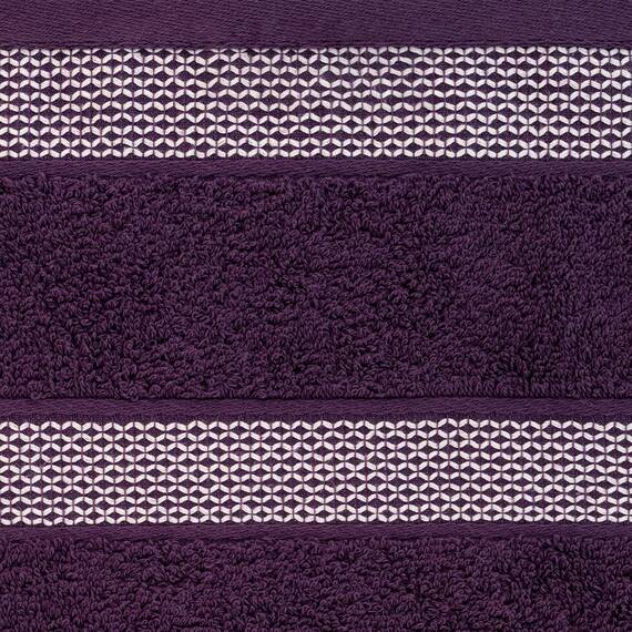 Casa Copenhagen, 6teiliges Designer Handtuch Geschenkset aus 100% ägyptischer Baumwolle – Schwarz – Dunkellila, 600 g/m² (2Badetücher, 2Handtücher, 2Waschhandschuhe) Geschenkbox für Damen & Herren