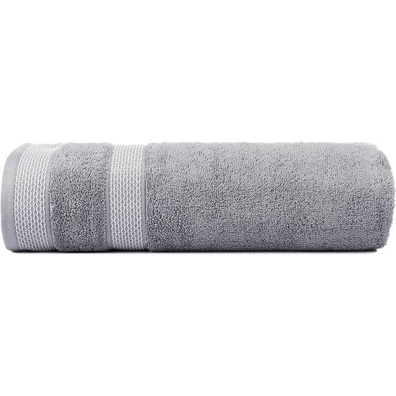 Casa Copenhagen, 6teiliges Designer Handtuch Geschenkset aus 100% ägyptischer Baumwolle – Weiß – Grauviolett, 600 g/m² (2Badetücher, 2Handtücher, 2Waschhandschuhe) Geschenkbox für Damen & Herren