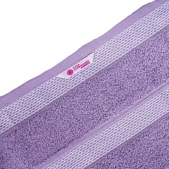 Casa Copenhagen, 6teiliges Designer Handtuch Geschenkset aus 100% ägyptischer Baumwolle – Lila-Rosa – Rosa, 600 g/m² (2Badetücher, 2Handtücher, 2Waschhandschuhe) Geschenkbox für Damen & Herren