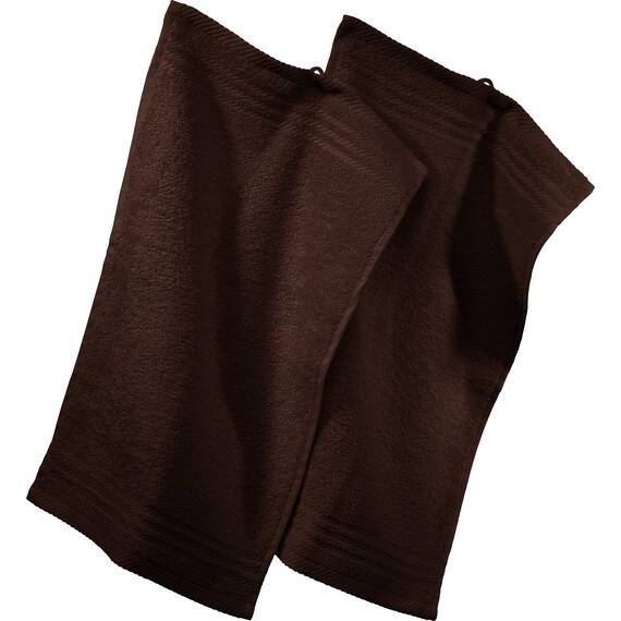 REDBEST Gästetuch New York 2er- Pack braun Größe 30x50 cm - leichte, weiche Qualität, saugstark, sehr strapazierfähig, 100% Baumwolle