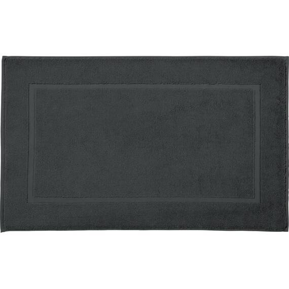 REDBEST Duschvorlage, Badteppich New York anthrazit Größe 50x80 cm - saugstark, sehr strapazierfähig, hautsympathisch, trittweich, 100% Baumwolle
