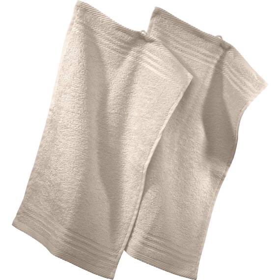 REDBEST Gästetuch New York 2er- Pack Creme Größe 30x50 cm - leichte, weiche Qualität, saugstark, sehr strapazierfähig, 100% Baumwolle