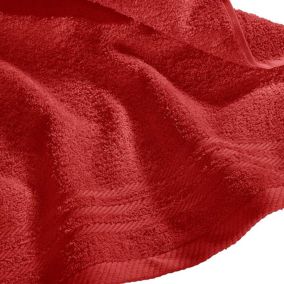 REDBEST Handtuchset, Frottierset New York 6-TLG. rot - leichte, weiche Qualität, saugstark, sehr strapazierfähig, 100% Baumwolle