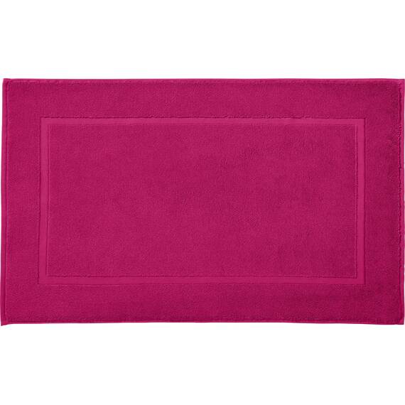 REDBEST Duschvorlage, Badteppich New York Fuchsia Größe 50x80 cm - saugstark, sehr strapazierfähig, hautsympathisch, trittweich, 100% Baumwolle