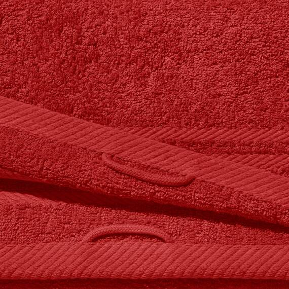 REDBEST Handtuchset, Frottierset New York 6-TLG. rot - leichte, weiche Qualität, saugstark, sehr strapazierfähig, 100% Baumwolle