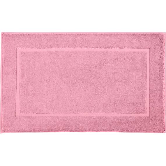 REDBEST Duschvorlage, Badteppich New York rosa Größe 50x80 cm - saugstark, sehr strapazierfähig, hautsympathisch, trittweich, 100% Baumwolle