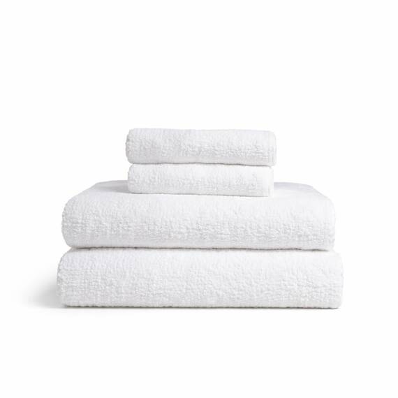 TRAMAS+ 4er-Set Premium Handtücher 700 g, 100% Baumwolle, 2 Handtücher 50x100 cm und 2 Badetücher 70x140 cm, extra weich, schnelltrocknend und sehr saugfähig - Weiß