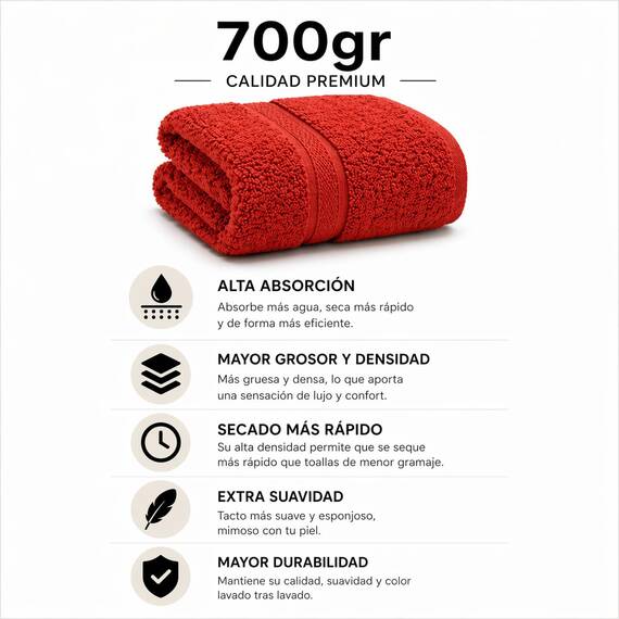 TRAMAS+ 4er-Set Premium Handtücher 700 g, 100% Baumwolle, 2 Handtücher 50x100 cm und 2 Badetücher 70x140 cm, extra weich, schnelltrocknend und sehr saugfähig - Fliesen