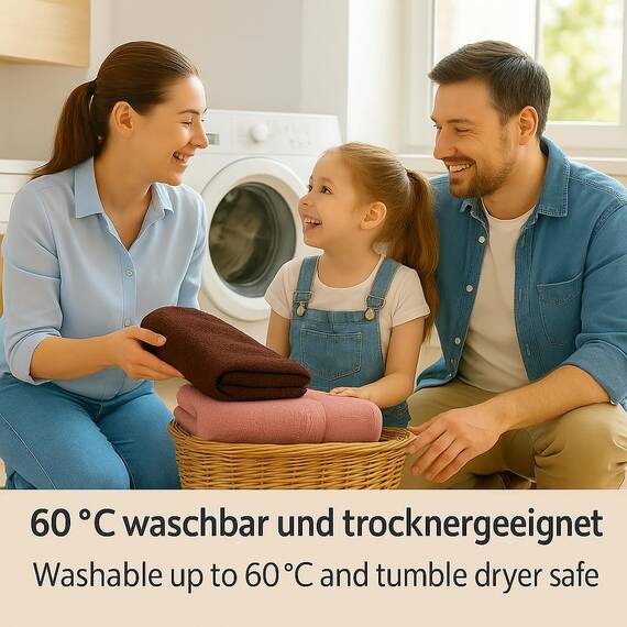 Betz 10-TLG. Handtuch-Set Premium 100% Baumwolle 2 Duschtücher 4 Handtücher 2 Gästetücher 2 Waschhandschuhe Farbe Altrosa & Dunkelbraun