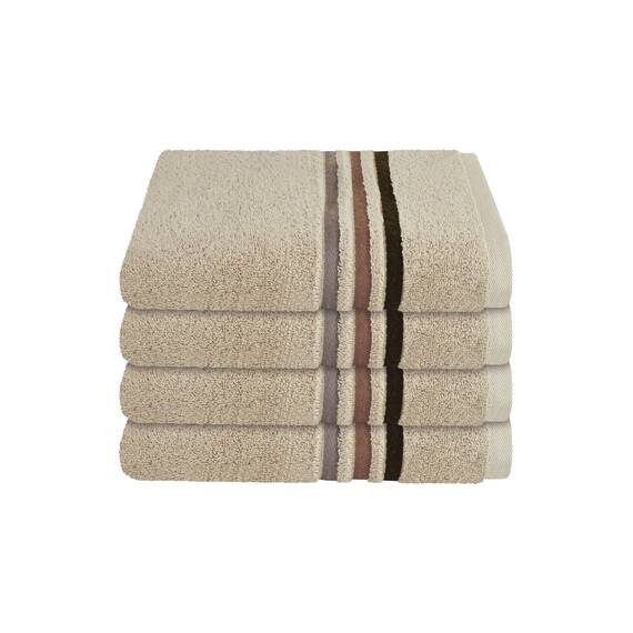 Schiesser Handtuchset Skyline Color - 4-teilig - 50 x 100 cm - Terrakotta