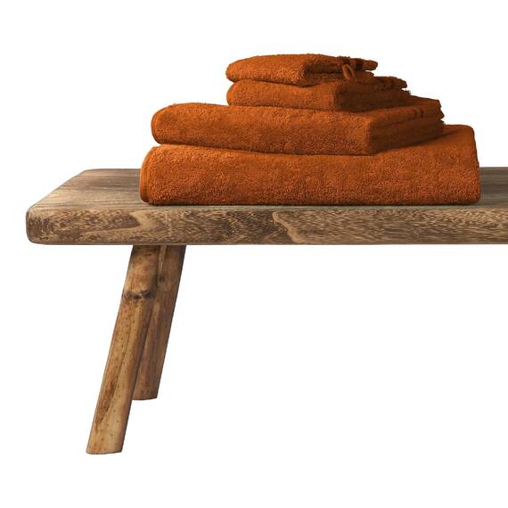 Schiesser Handtuchset Skyline Color - 4-teilig - 50 x 100 cm - Terrakotta