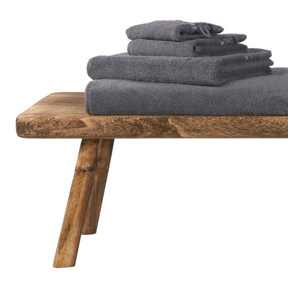Schiesser Handtuchset Skyline Color - 4-teilig - 50 x 100 cm - Dunkelgrau