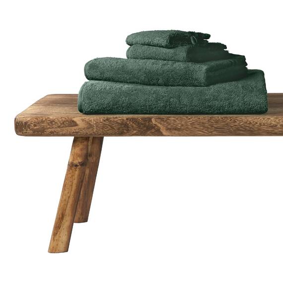 Schiesser Handtuchset Skyline Color - 4-teilig - 50 x 100 cm - Dunkelgrün