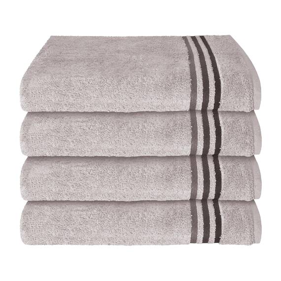 Schiesser Handtuchset Skyline Color - 4-teilig - 50 x 100 cm - Hellgrau