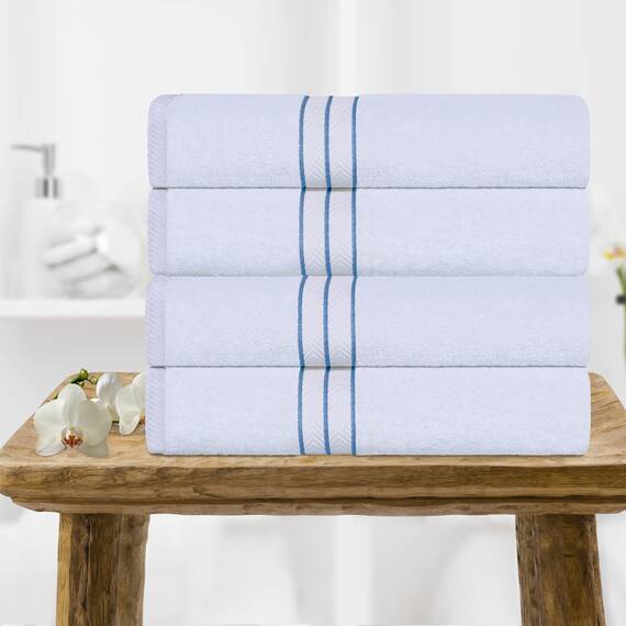 SUPERIOR Türkische Baumwolle Ultra-Plüsch Badetuch 4er Set Handtücher für Dusche, Badezimmer, Home Essentials, Spa, Gäste/Hauptbad, Airbnb, Wohnung, Erwachsene und Kinder, weich, schnell trocknend,