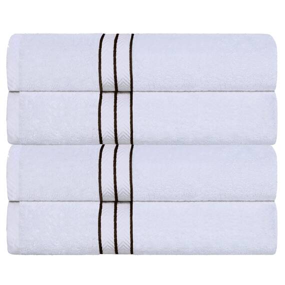 SUPERIOR Türkisches Baumwoll-Badetuch, ultraplüschig, 4 Stück, Handtücher für Dusche, Badezimmer, Heimbedarf, Spa, Gäste/Hauptbad, Airbnb, Wohnung, Erwachsene und Kinder, weich, schnell trocknend,
