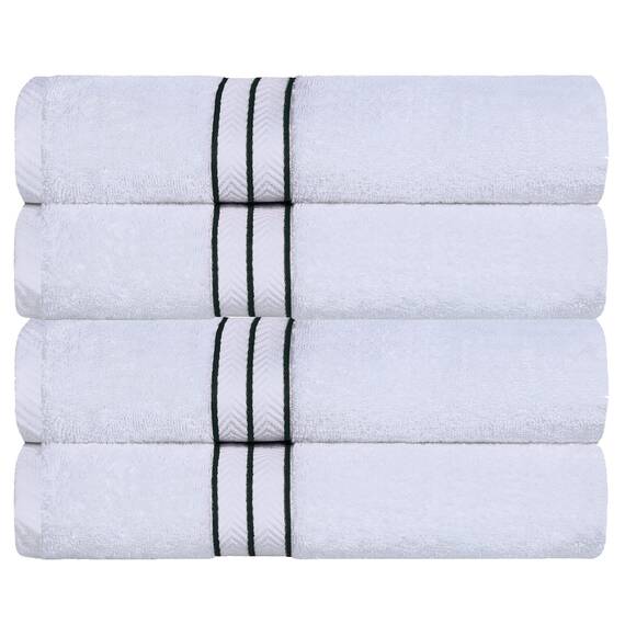 SUPERIOR Türkisches Baumwoll-Badetuch, ultraplüschig, 4er-Set, Handtücher für Dusche, Badezimmer, Heimbedarf, Spa, Gäste/Hauptbad, Airbnb, Wohnung, Erwachsene und Kinder, weich, schnell trocknend,