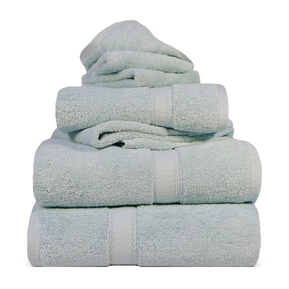 Superior - 6-teiliges Handtuchset, 900 Gramm, Baumwolle, gischtfarben