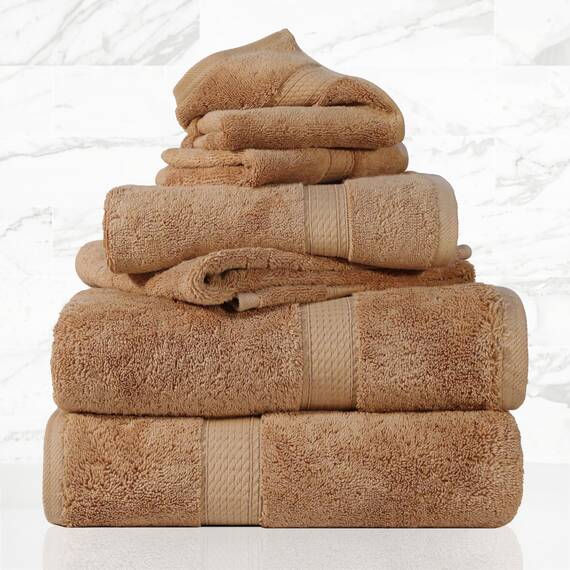 Superior - 6-teiliges Handtuchset, 900 Gramm, Baumwolle, rostfarben