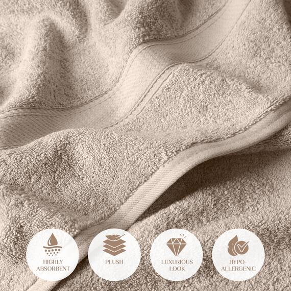 Superior 900 Madison TS Handtuch-Set, Baumwolle, Stein, 6 Piece Towel