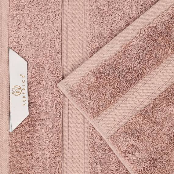 Superior Handtücher aus ägyptische Baumwolle, 9-teiliges Set, 3 Badetücher, 3 Handtücher, 3 Gesichtshandtücher/Waschlappen, schwer, ultraweich, dicker Plüsch, Gästebad, Spa, Hotelbad, gedämpftes Mauve