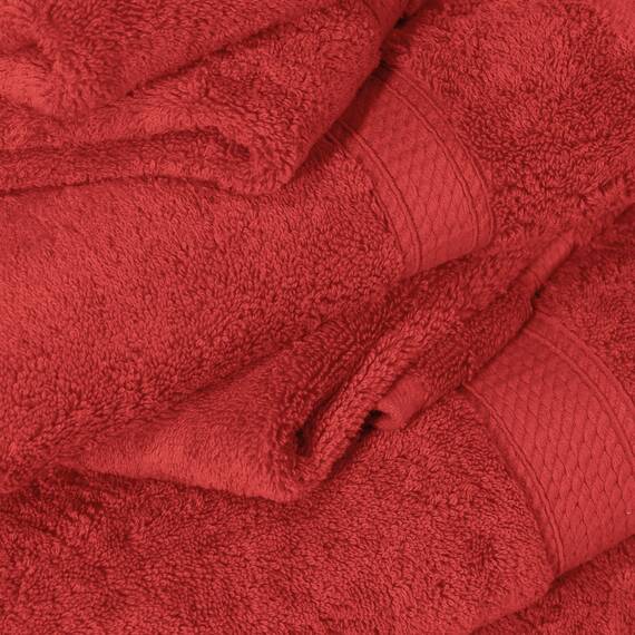 Superior 900 Madison TS Handtuch-Set, Baumwolle, Rot/Ausflug, einfarbig (Getaway Solids), 6 Piece Towel