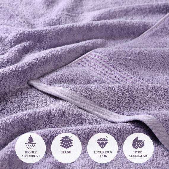 Superior NS Towel Parent Handtuch-Set, Baumwolle, violett, 3PC