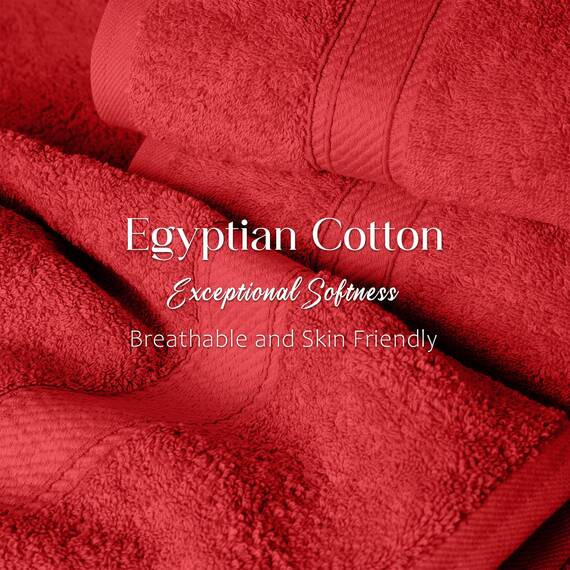 Superior 900 Madison TS Handtuch-Set, Baumwolle, Rot/Ausflug, einfarbig (Getaway Solids), 6 Piece Towel