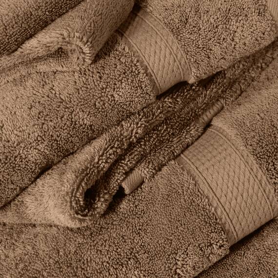 Superior - 6-teiliges Handtuchset, 900 Gramm, Baumwolle, lattefarben