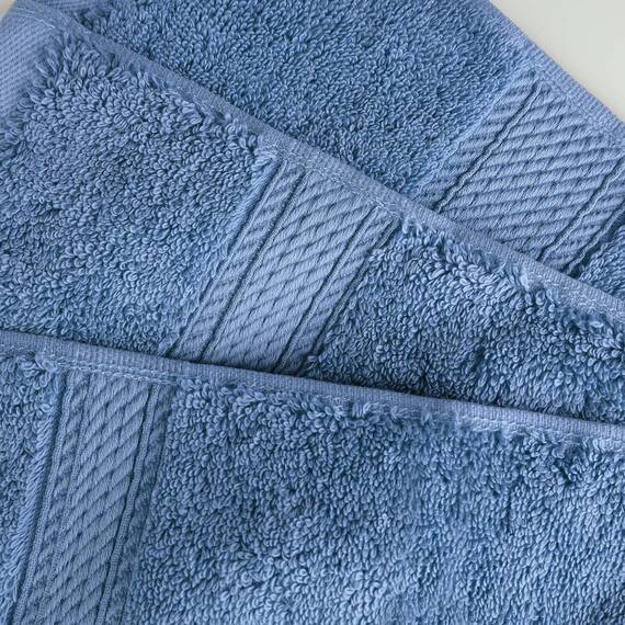 Superior 9-teiliges Handtuch-Set, ägyptische Baumwolle, 3 Badetuch, 3 Handtuch, 3 Gesichtshandtuch/Waschlappen, schwer, ultraweiche Handtücher, Dicker Plüsch, Gästebad, Spa, Hotelbad, Jeansblau