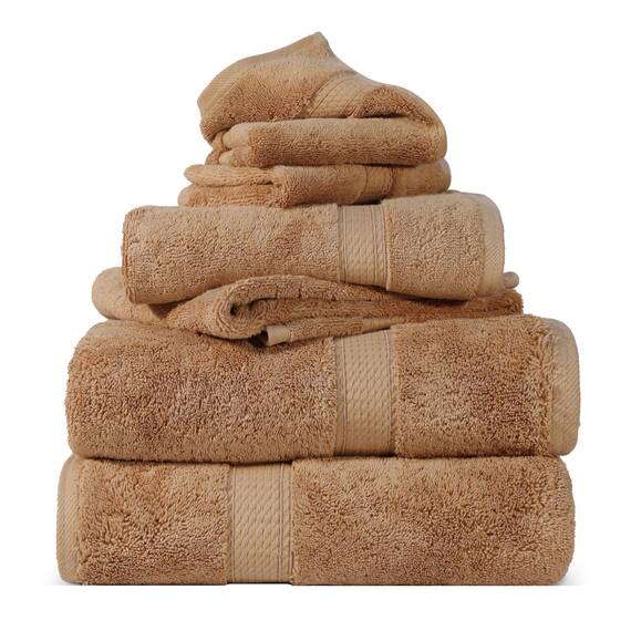 Superior - 6-teiliges Handtuchset, 900 Gramm, Baumwolle, rostfarben