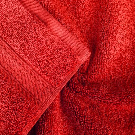 Superior - 3-teiliges Handtuchset, Baumwolle, rot, 900 Gramm