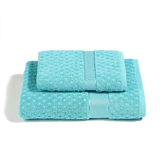 Caleffi - 2-teiliges Handtuchset 100% Baumwolle Frottee – 1 Handtuch 50x100 cm + 1 Gästetuch 40x60 cm, Weich & Saugfähig
