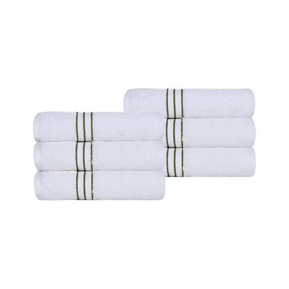 Superior Türkische Baumwolle Ultra-Plüsch 6-teiliges Handtuch-Set, kleine Handtücher für Zuhause, Wohnung, Airbnb, Küche, Bad-Essentials, saugfähig, schnell trocknend, Badzubehör, weiche Basics, Toast