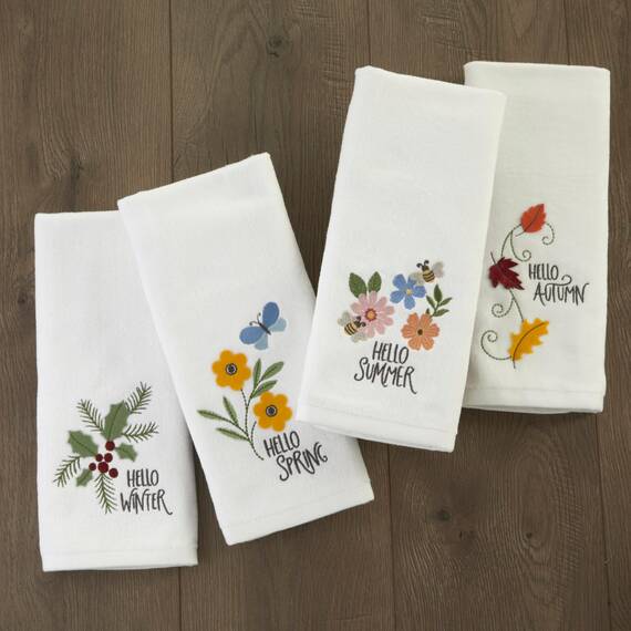 SKL Home Hello Winter Holly 3D Badetuch (2er-Pack)