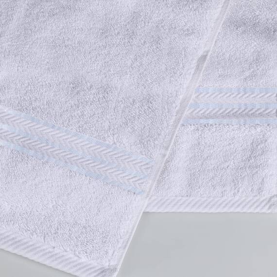 Superior Türkische Baumwolle Ultra-Plüsch 8-teiliges Handtuch-Set, ideal für Hauptbad, Gäste-WC, schnell trocknend, Dusche, Spa, Gesicht/Waschlappen, Handtücher, Badetücher, saugfähig, Home Basics,