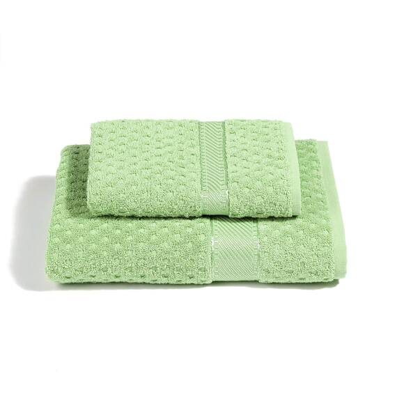 Caleffi - 2-teiliges Handtuchset 100% Baumwolle Frottee – 1 Handtuch 50x100 cm + 1 Gästetuch 40x60 cm, Weich & Saugfähig