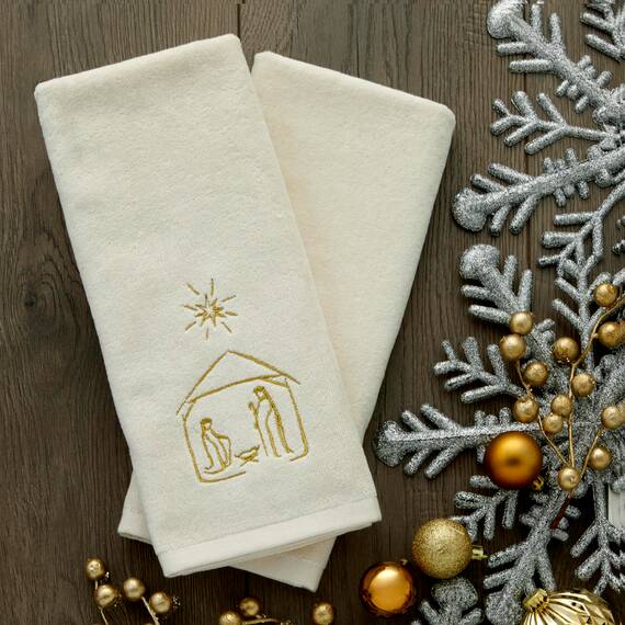 SKL Home Handtuch mit Krippenmotiv, 2 Stück