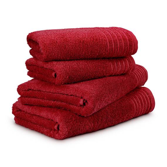 Möve Handtuchset New Classic 4-TLG Handtücher - 2X 50x100cm + 2X 67x140cm, 100% Baumwolle, Ruby