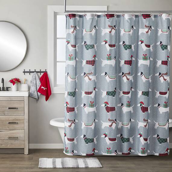 SKL Home Snow Many Dackel-Handtuch, 2er-Pack, rot