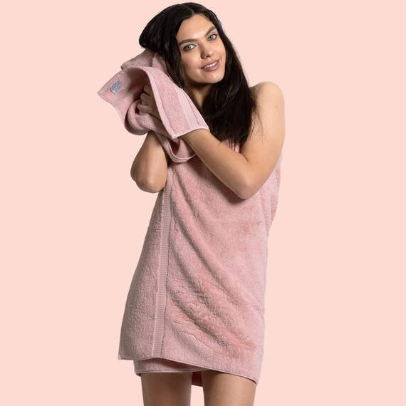 Chakir Turkish Linens 100% Baumwolle Premium Türkische Handtücher für Badezimmer | 2 Badetücher - 2 Handtücher, 2 Waschlappen (6-teiliges Handtuch-Set, Rosa)