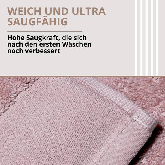 casaviva – Handtücher Set 100% Hochwertige Baumwolle 750 g/m², Oeko-Tex Badehandtücher, extra kuschelig und saugfähig - 6-teiliges Handtuchset - Reines Pink