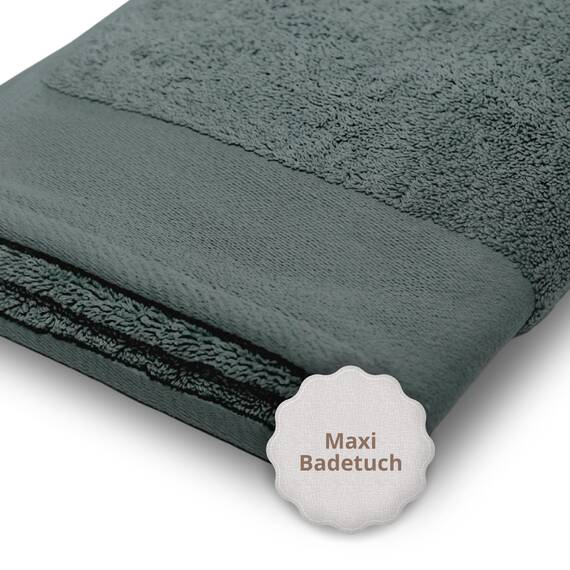 casaviva - Maxi-Badetuch 150x100 cm, 100% hochwertige Baumwolle 750 g/m² - Oeko-Tex Baumwollhandtuch, extra kuschelig und saugfähig, Duschtuch - Sage Grün