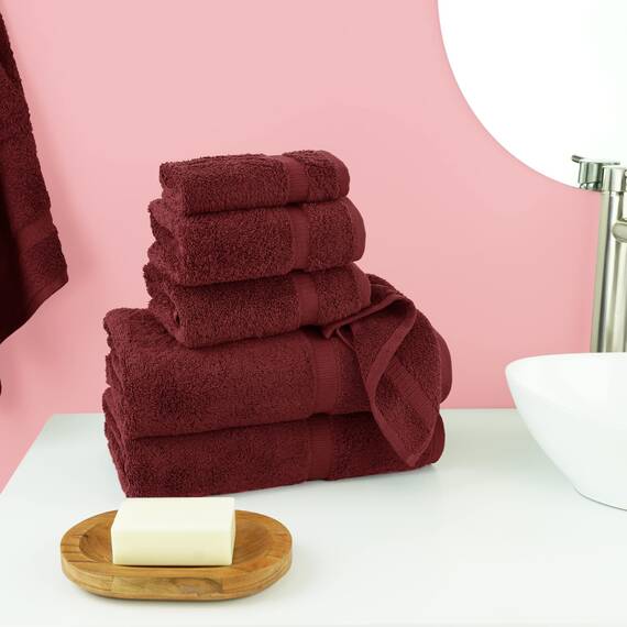 Chakir Turkish Linens Luxuriöses 6-teiliges Handtuch-Set aus türkischer Baumwolle in Spa- und Hotelqualität (2 x Badetücher, 2 x Handtücher, 2 x Waschlappen)