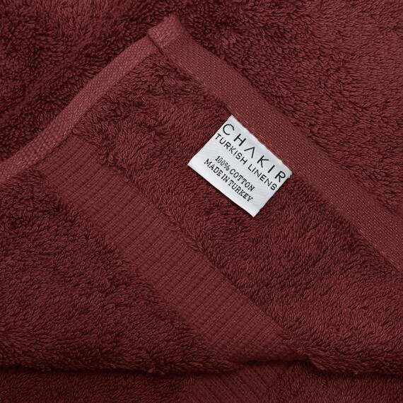 Chakir Turkish Linens Hochwertige türkische Handtücher für das Badezimmer, 100 % Baumwolle, 76,2 x 152,4 cm, 4 Stück, Preiselbeere
