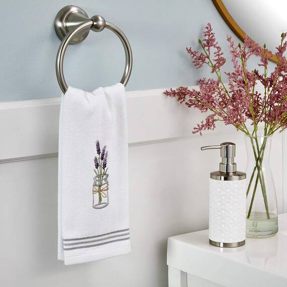 SKL Home by Saturday Knight Ltd. Handtuch, Lavendel, Weiß, 40,6 x 63,5 cm, 2 Stück