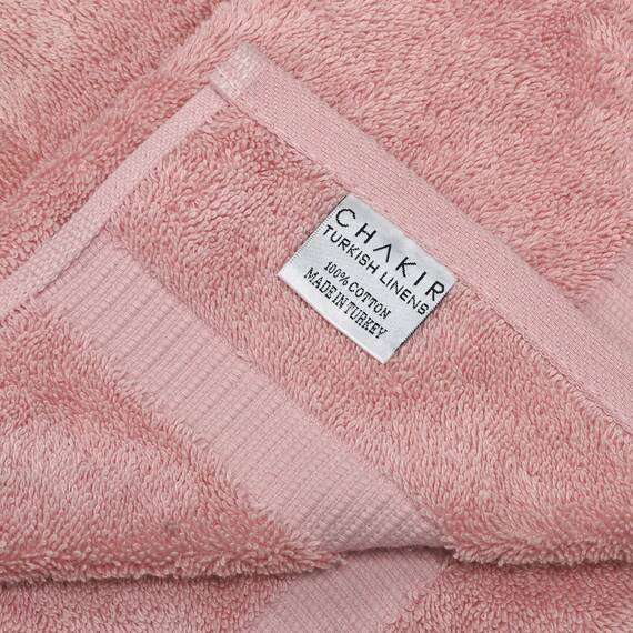 Chakir Turkish Linens 100% Baumwolle Premium Türkische Handtücher für Badezimmer | 2 Badetücher - 2 Handtücher, 2 Waschlappen (6-teiliges Handtuch-Set, Rosa)