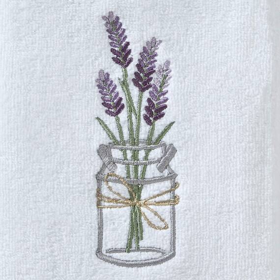 SKL Home by Saturday Knight Ltd. Handtuch, Lavendel, Weiß, 40,6 x 63,5 cm, 2 Stück