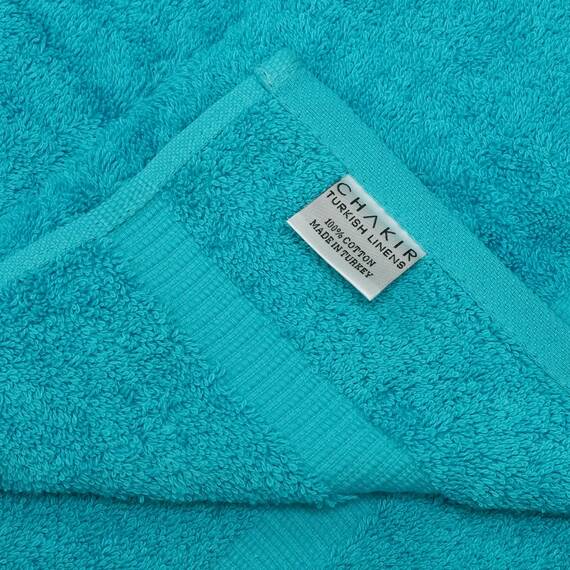 Chakir Turkish Linens 100% Baumwolle Premium türkische Handtücher für Badezimmer | 101 x 203 cm (1 Stück übergroße Badetuch, Aqua)